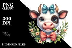 Funny Cow with Flower and Sunglasses Product Image 2