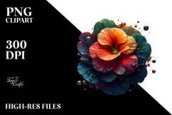 Glossy Nasturtium Round Watercolor Splash Product Image 1