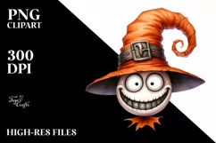 Funny Halloween Goofy Smile Hat Clipart Product Image 3