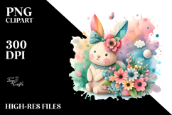 Colorful Bunny Made of Wood PNG Product Image 2