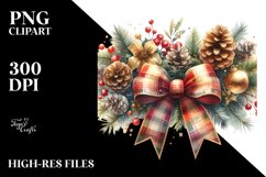 Watercolor Christmas Bow Product Image 2