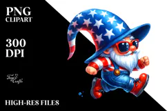 Patriotic Gnome with Cool Vintage Wear PNG Product Image 2