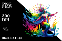 Vibrant Mermaid Dancing PNG Product Image 2