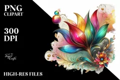 Watercolor Luxury Flower Love Splash Clipart Product Image 1