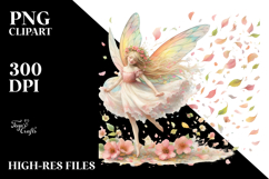 Pastel Fairy Tumbling with Spring Petals PNG Product Image 2