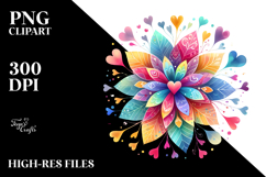 Colorful Boho Flower Digital Painting PNG Product Image 2