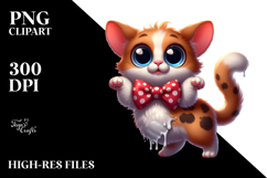 Cute Cat with Bow Tie PNG Product Image 2