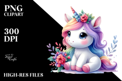 Cute Baby Unicorn in Halloween Costume | Clipart Product Image 2