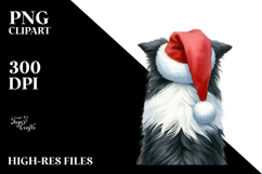 Sweet Border Collie with Christmas Decor, High-Res PNG Product Image 2