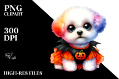 Cute Bichon Frise Dressed for Halloween.png Product Image 2