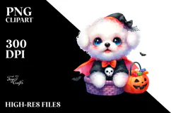 Cute Bichon Frise Dressed for Halloween.png Product Image 2