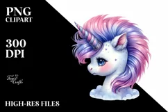 Cute Baby Unicorn with Cool Haircut Product Image 3