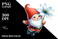 Cute Gnome with Snowdrop PNG Product Image 2