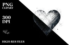 Simple Distressed Heart PNG Product Image 2