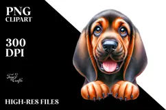 Baby Bloodhound with Crazy Fur, PNG Product Image 2