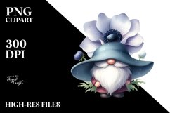 Cute Gnome with Large Anemone PNG Product Image 2
