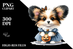 Halloween Papillon Dog PNG Product Image 2