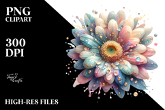 Shiny Abstract Gerbera PNG Product Image 2