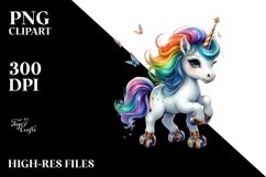 Baby Unicorn with Competition Floor, Colorful PNG Product Image 3