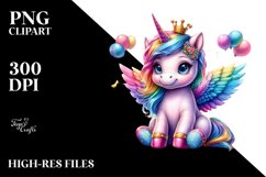 Baby Unicorn with Competition Floor, Colorful PNG Product Image 1