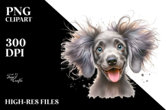 Happy Crazy Fur Baby Weimaraner PNG Product Image 2