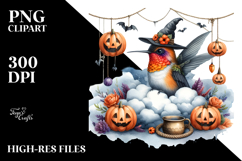 Hummingbird Halloween Cloud PNG Product Image 2
