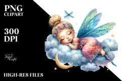 Baby Dragonfly on Cloud, Transparent PNG Product Image 2