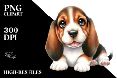 Baby Basset Hound PNG Product Image 2