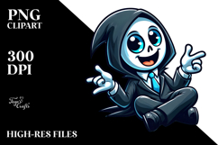 Silly Cartoon Reaper with Suit, Transparent PNG Product Image 2