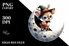 Cute Halloween Baby Deer PNG Product Image 3