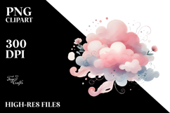 Very Simple Pinkish Cloud PNG Product Image 2
