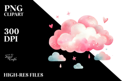 Watercolor Pinkish Cloud PNG Product Image 2