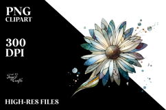 Glossy Stained Daisy, PNG Product Image 2