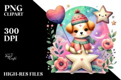 Cute Boho Dog Holding Heart Product Image 2