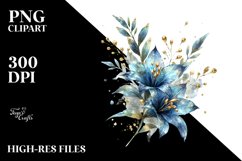 Stunning Glass Lobelia Clipart Design Product Image 1