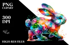 Colorful Bunny made of PNG Product Image 2
