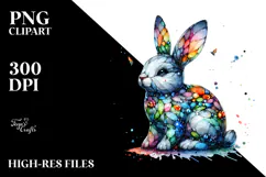 Colorful Bunny made of PNG Product Image 2