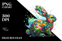 Colorful Bunny made of PNG Product Image 2