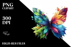 a Vibrant Plant Butterfly PNG Product Image 1