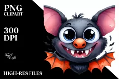 Funny Halloween Bat Goofy Smile, Transparent PNG Product Image 1