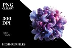 Abstract Floral Watercolor Splash Clipart Product Image 3