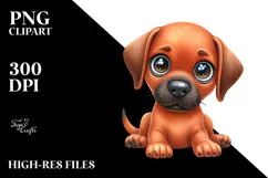 Baby Rhodesian Ridgeback Watercolor PNG Product Image 2