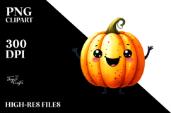 Funny Vibrant Pumpkin, Cute Watercolor Product Image 2
