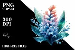 Abstract Watercolor Hyacinth | Sublimation | Clipart Product Image 1