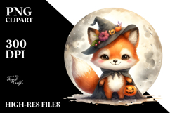Cute Halloween Fox, High-Quality PNG Product Image 2