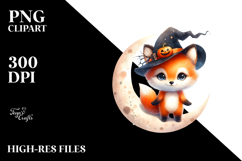 Cute Halloween Fox, High-Quality PNG Product Image 2