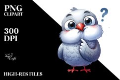 Standing Dove Watercolor Clipart Product Image 1