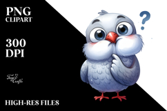 Standing Dove Watercolor Clipart Product Image 2