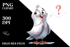 Standing Dove Watercolor Clipart Product Image 2