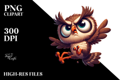 Cartoon Owl Vector Art PNG Product Image 2